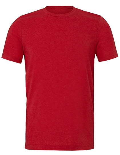 Unisex Triblend Crew Neck T-Shirt zum Besticken und Bedrucken in der Farbe Solid Red Triblend mit Ihren Logo, Schriftzug oder Motiv.