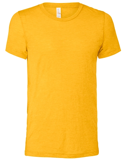 Unisex Triblend Crew Neck T-Shirt zum Besticken und Bedrucken in der Farbe Yellow Gold Triblend (Heather) mit Ihren Logo, Schriftzug oder Motiv.