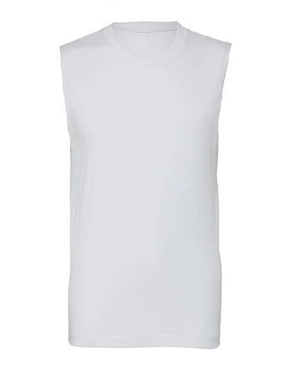 Unisex Jersey Muscle Tank zum Besticken und Bedrucken in der Farbe White mit Ihren Logo, Schriftzug oder Motiv.