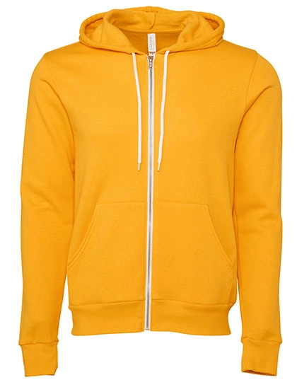 Unisex Poly-Cotton Fleece Full-Zip Hoodie zum Besticken und Bedrucken in der Farbe Gold mit Ihren Logo, Schriftzug oder Motiv.