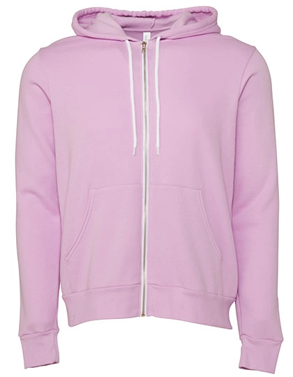 Unisex Poly-Cotton Fleece Full-Zip Hoodie zum Besticken und Bedrucken in der Farbe Lilac mit Ihren Logo, Schriftzug oder Motiv.