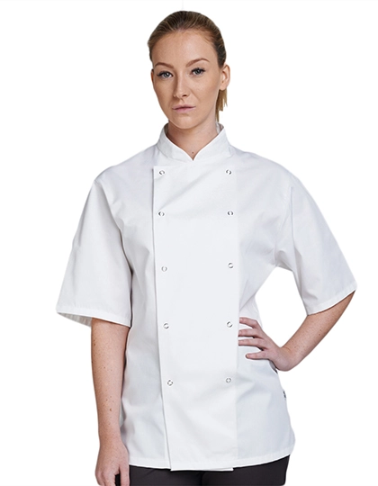 Short Sleeve Chef Jacket zum Besticken und Bedrucken mit Ihren Logo, Schriftzug oder Motiv.