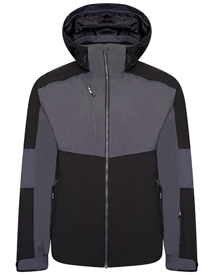 Emulate Wintersport Jacket zum Besticken und Bedrucken in der Farbe Black-Ebony Grey mit Ihren Logo, Schriftzug oder Motiv.
