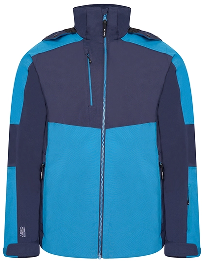Emulate Wintersport Jacket zum Besticken und Bedrucken in der Farbe Dark Methyl-Nightfall Navy mit Ihren Logo, Schriftzug oder Motiv.