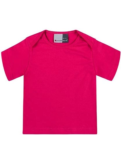 Baby T-Shirt zum Besticken und Bedrucken in der Farbe Bright Rose mit Ihren Logo, Schriftzug oder Motiv.