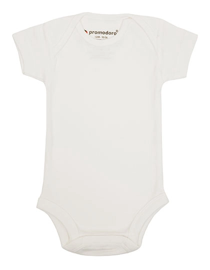 Organic Baby Bodysuit zum Besticken und Bedrucken in der Farbe White mit Ihren Logo, Schriftzug oder Motiv.
