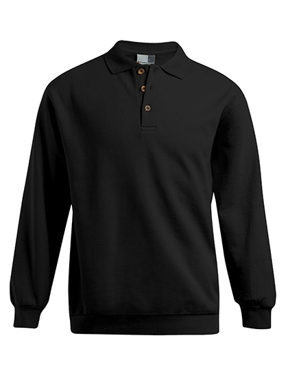New Polo Sweater zum Besticken und Bedrucken in der Farbe Black mit Ihren Logo, Schriftzug oder Motiv.