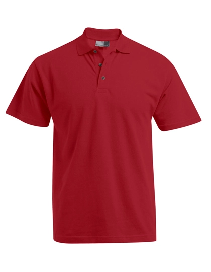 Men´s Premium Polo zum Besticken und Bedrucken in der Farbe Fire Red mit Ihren Logo, Schriftzug oder Motiv.