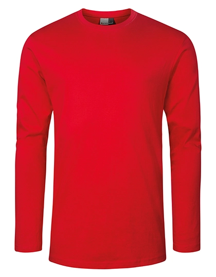 Men´s Premium-T Long Sleeve zum Besticken und Bedrucken in der Farbe Fire Red mit Ihren Logo, Schriftzug oder Motiv.