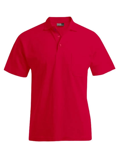 Men´s Heavy Polo Pocket zum Besticken und Bedrucken in der Farbe Fire Red mit Ihren Logo, Schriftzug oder Motiv.