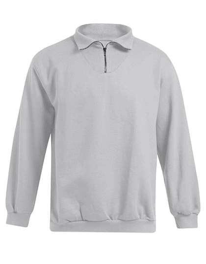 Men´s New Troyer Sweater zum Besticken und Bedrucken in der Farbe Ash (Heather) mit Ihren Logo, Schriftzug oder Motiv.
