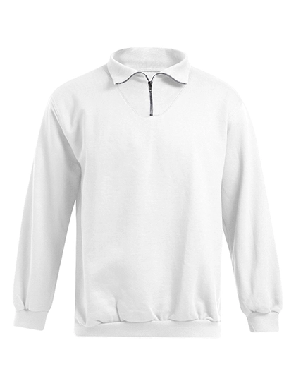 Men´s New Troyer Sweater zum Besticken und Bedrucken in der Farbe White mit Ihren Logo, Schriftzug oder Motiv.
