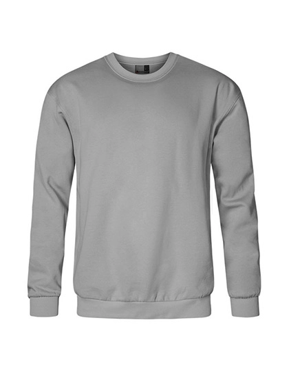 Men´s New Sweater 100 zum Besticken und Bedrucken in der Farbe New Light Grey (Solid) mit Ihren Logo, Schriftzug oder Motiv.