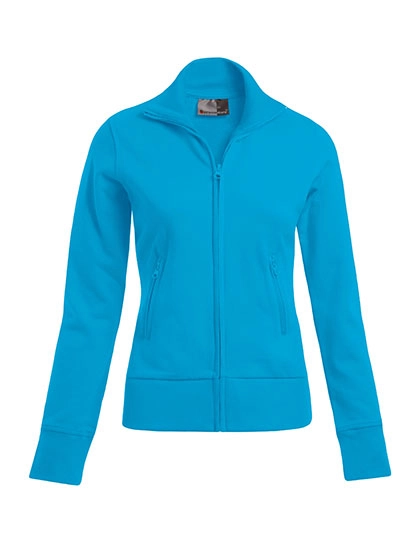 Women´s Jacket Stand-Up Collar zum Besticken und Bedrucken in der Farbe Turquoise mit Ihren Logo, Schriftzug oder Motiv.