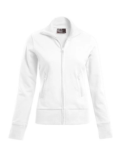 Women´s Jacket Stand-Up Collar zum Besticken und Bedrucken in der Farbe White mit Ihren Logo, Schriftzug oder Motiv.