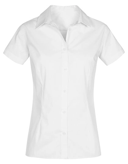 Women´s Oxford Shirt zum Besticken und Bedrucken in der Farbe White mit Ihren Logo, Schriftzug oder Motiv.