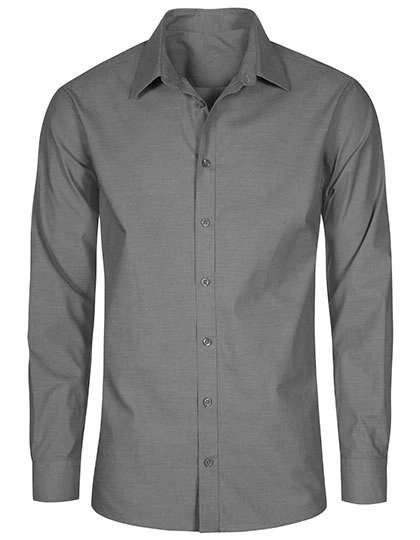 Men´s Oxford Shirt Long Sleeve zum Besticken und Bedrucken in der Farbe Charcoal (Solid) mit Ihren Logo, Schriftzug oder Motiv.
