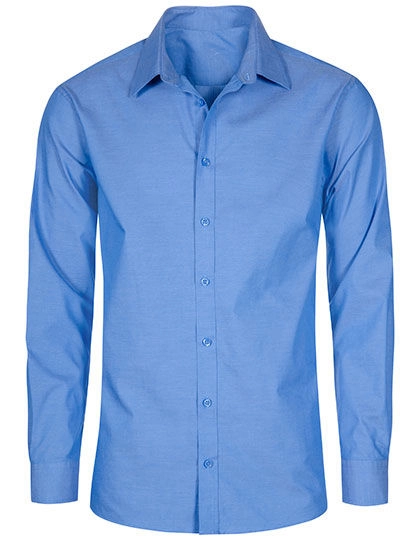 Men´s Oxford Shirt Long Sleeve zum Besticken und Bedrucken in der Farbe Sky mit Ihren Logo, Schriftzug oder Motiv.