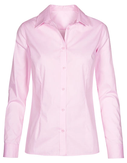 Women´s Oxford Shirt Long Sleeve zum Besticken und Bedrucken in der Farbe Pink mit Ihren Logo, Schriftzug oder Motiv.