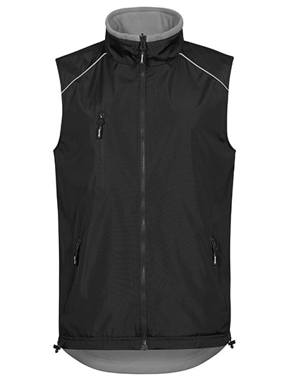 Men´s Reversible Vest C⁺ zum Besticken und Bedrucken in der Farbe Black-Steel Gray mit Ihren Logo, Schriftzug oder Motiv.