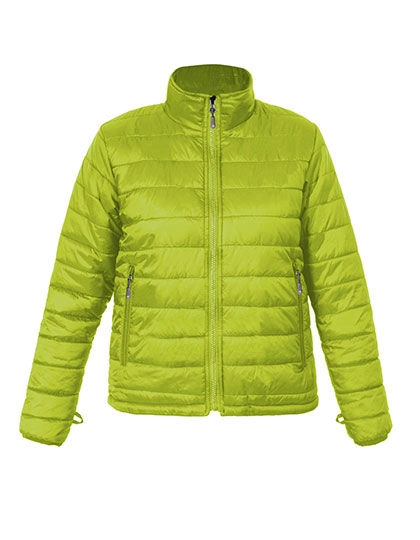 Women´s Padded Jacket C+ zum Besticken und Bedrucken in der Farbe Lime mit Ihren Logo, Schriftzug oder Motiv.