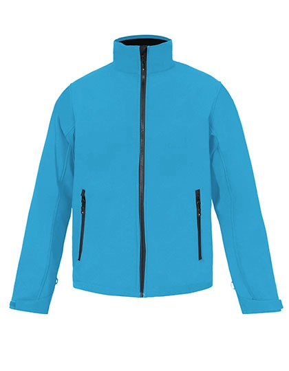 Men´s Softshell Jacket C+ zum Besticken und Bedrucken in der Farbe Aqua mit Ihren Logo, Schriftzug oder Motiv.