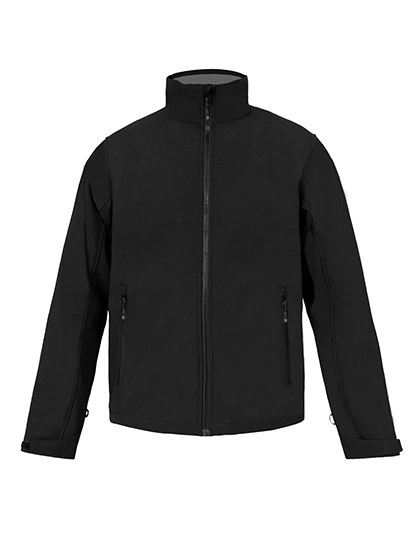 Men´s Softshell Jacket C+ zum Besticken und Bedrucken in der Farbe Black mit Ihren Logo, Schriftzug oder Motiv.