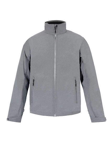 Men´s Softshell Jacket C+ zum Besticken und Bedrucken in der Farbe Steel Grey (Solid) mit Ihren Logo, Schriftzug oder Motiv.
