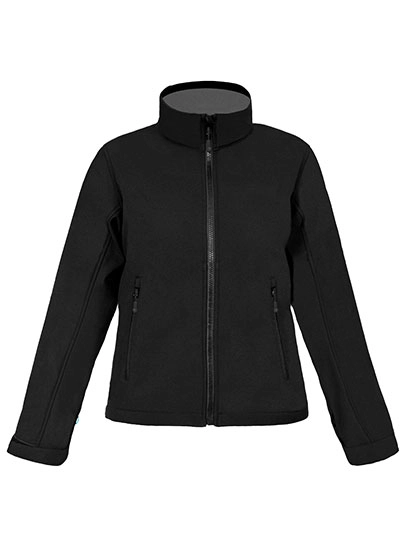 Women´s Softshell Jacket C+ zum Besticken und Bedrucken in der Farbe Black mit Ihren Logo, Schriftzug oder Motiv.