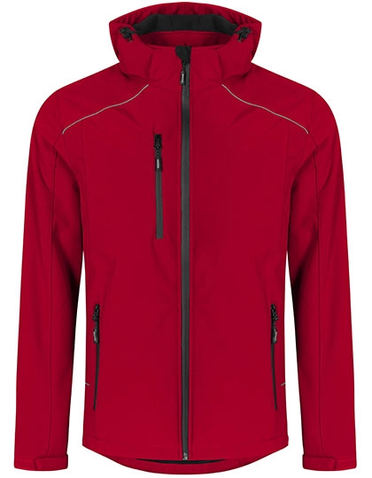 Men´s Softshell Jacket zum Besticken und Bedrucken in der Farbe Fire Red mit Ihren Logo, Schriftzug oder Motiv.