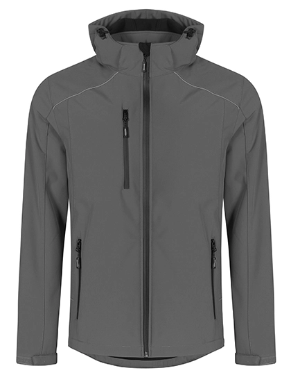 Men´s Softshell Jacket zum Besticken und Bedrucken in der Farbe Steel Grey (Solid) mit Ihren Logo, Schriftzug oder Motiv.