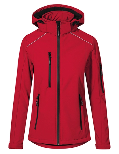Women´s Softshell Jacket zum Besticken und Bedrucken in der Farbe Fire Red mit Ihren Logo, Schriftzug oder Motiv.
