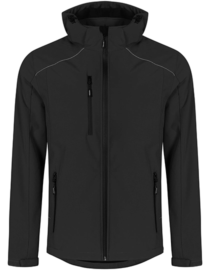 Men´s Warm Softshell Jacket zum Besticken und Bedrucken in der Farbe Black mit Ihren Logo, Schriftzug oder Motiv.