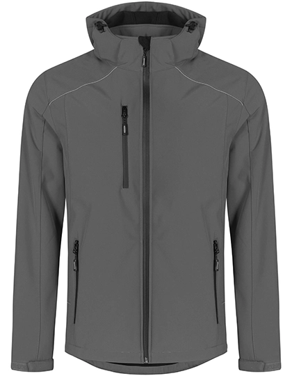 Men´s Warm Softshell Jacket zum Besticken und Bedrucken in der Farbe Steel Gray mit Ihren Logo, Schriftzug oder Motiv.