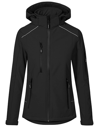 Women´s Warm Softshell Jacket zum Besticken und Bedrucken in der Farbe Black mit Ihren Logo, Schriftzug oder Motiv.