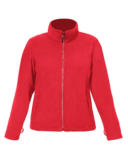 Women´s Fleece Jacket C+ zum Besticken und Bedrucken in der Farbe Fire Red mit Ihren Logo, Schriftzug oder Motiv.