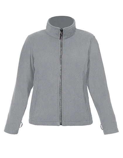 Women´s Fleece Jacket C+ zum Besticken und Bedrucken in der Farbe Steel Grey (Solid) mit Ihren Logo, Schriftzug oder Motiv.