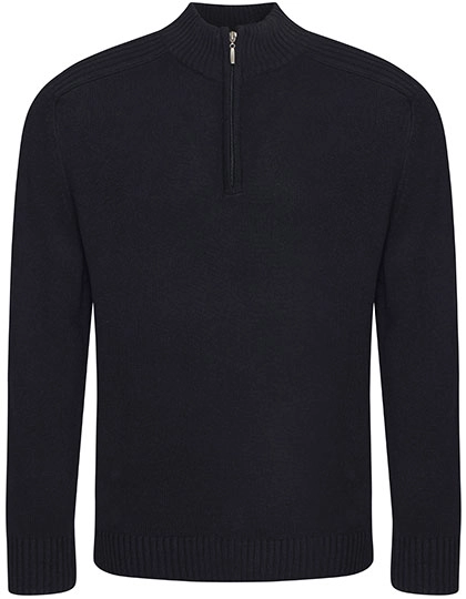 Wakhan 1/4 Zip Sustainable Sweater zum Besticken und Bedrucken in der Farbe Black mit Ihren Logo, Schriftzug oder Motiv.