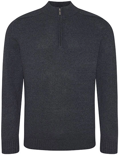 Wakhan 1/4 Zip Sustainable Sweater zum Besticken und Bedrucken in der Farbe Charcoal mit Ihren Logo, Schriftzug oder Motiv.