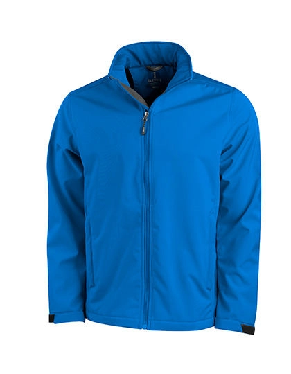 Men´s Maxson Softshell Jacket zum Besticken und Bedrucken in der Farbe Blue mit Ihren Logo, Schriftzug oder Motiv.