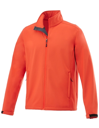 Men´s Maxson Softshell Jacket zum Besticken und Bedrucken in der Farbe Orange mit Ihren Logo, Schriftzug oder Motiv.