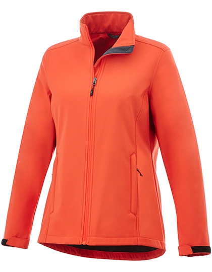 Ladies´ Maxson Softshell Jacket zum Besticken und Bedrucken in der Farbe Orange mit Ihren Logo, Schriftzug oder Motiv.