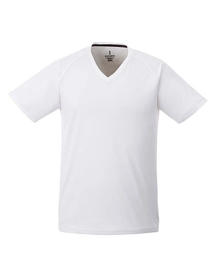 Men´s Amery V-Neck T-Shirt Cool Fit zum Besticken und Bedrucken in der Farbe White mit Ihren Logo, Schriftzug oder Motiv.