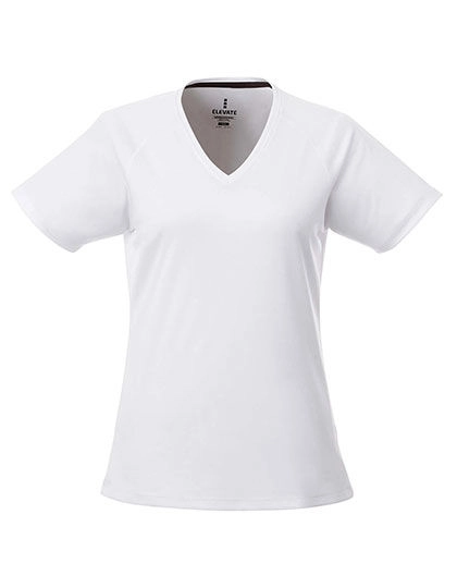 Ladies´ Amery V-Neck T-Shirt Cool Fit zum Besticken und Bedrucken in der Farbe White mit Ihren Logo, Schriftzug oder Motiv.