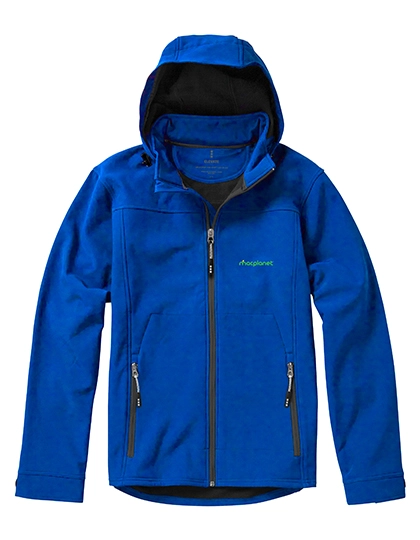 Men´s Langley Softshell Jacket zum Besticken und Bedrucken in der Farbe Blue mit Ihren Logo, Schriftzug oder Motiv.