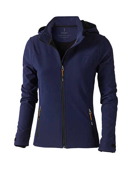 Ladies´ Langley Softshell Jacket zum Besticken und Bedrucken in der Farbe Navy mit Ihren Logo, Schriftzug oder Motiv.