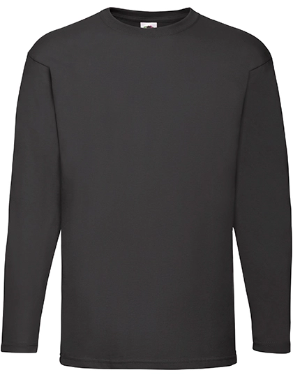 Valueweight Long Sleeve T zum Besticken und Bedrucken in der Farbe Black mit Ihren Logo, Schriftzug oder Motiv.