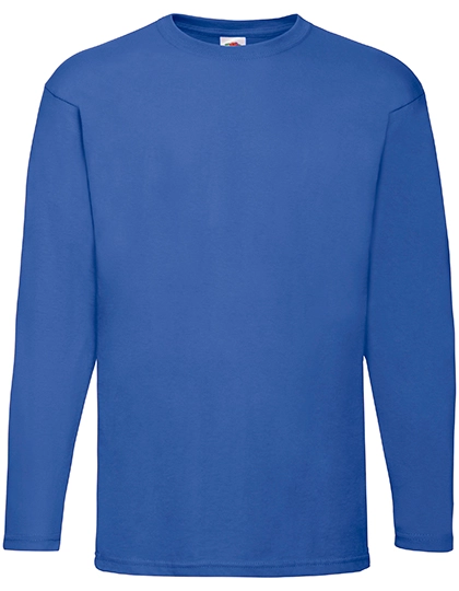 Valueweight Long Sleeve T zum Besticken und Bedrucken in der Farbe Royal Blue mit Ihren Logo, Schriftzug oder Motiv.