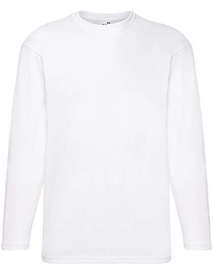 Valueweight Long Sleeve T zum Besticken und Bedrucken in der Farbe White mit Ihren Logo, Schriftzug oder Motiv.