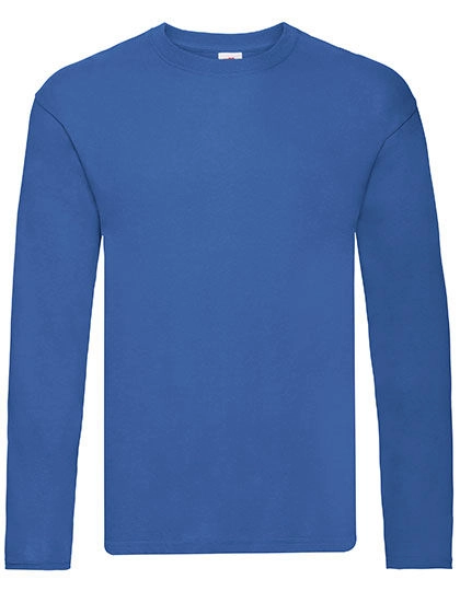 Original Long Sleeve T zum Besticken und Bedrucken in der Farbe Royal Blue mit Ihren Logo, Schriftzug oder Motiv.